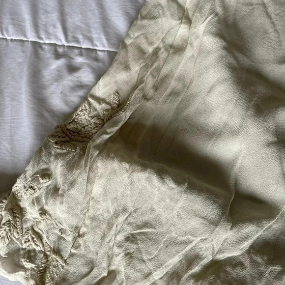 Anthropologie Leifsdottir beige eyelit leather top - Picture 11 of 13